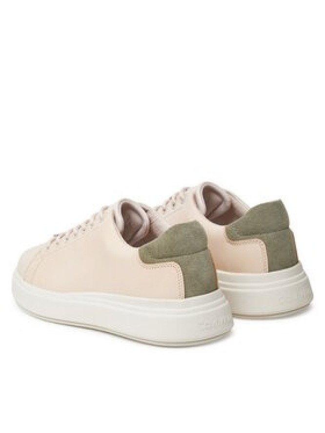 Calvin Klein Sneakersy Cupsole Lace Up Lth HW0HW02540 Beżowy