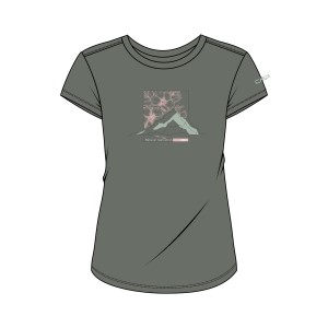 Damski T-shirt z okrągłym dekoltem z wełny merino CMP