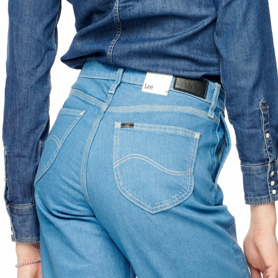 SPODNIE DAMSKIE LEE WIDE LEG INDIGO INDIGO L31GEZFG 112107107