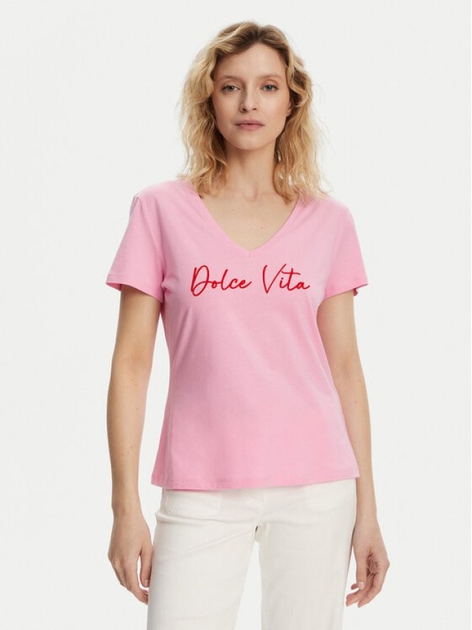 Morgan T-Shirt 251-DOLCE Różowy Regular Fit