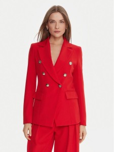 Maryley Marynarka 25IB139/43MA Czerwony Regular Fit