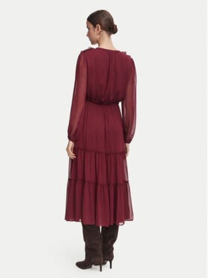 Morgan Sukienka codzienna 261-ROMANCE Bordowy Regular Fit