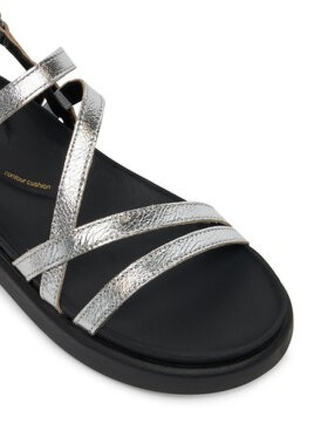 Clarks Sandały Arisetella Rose 26181261 Srebrny