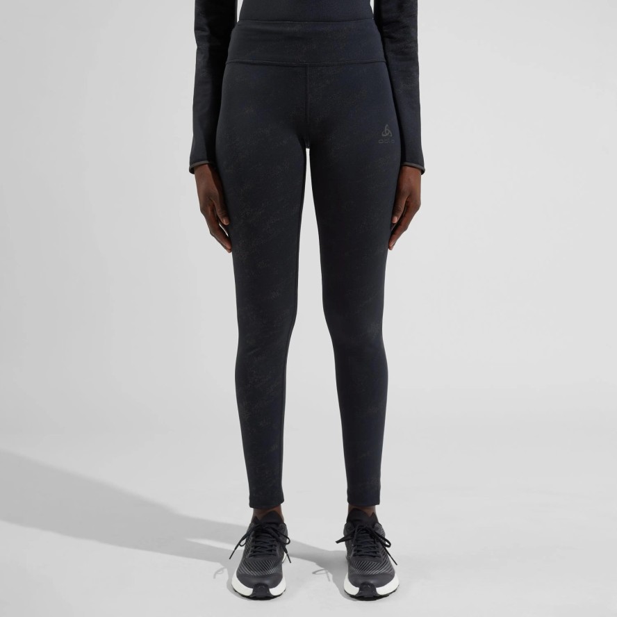 Legginsy do biegania damskie Odlo ZEROWEIGHT PRINT REFLECTIVE