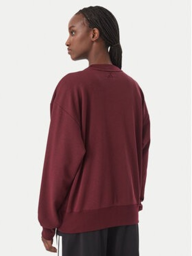 adidas Bluza Seasonal Essentials Satin V-Neck KS7925 Bordowy Regular Fit