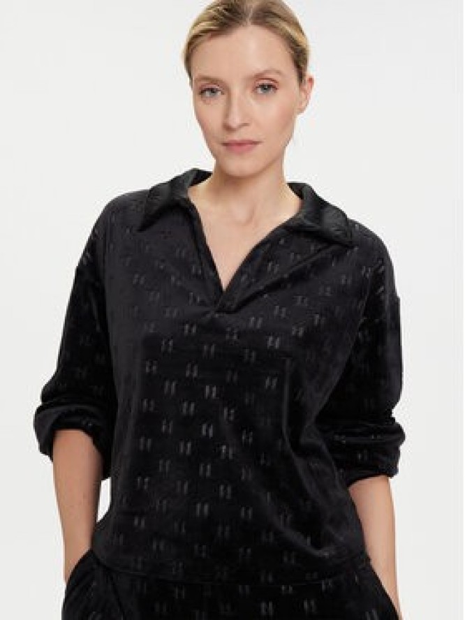 KARL LAGERFELD Bluzka A4W44007 Czarny Regular Fit