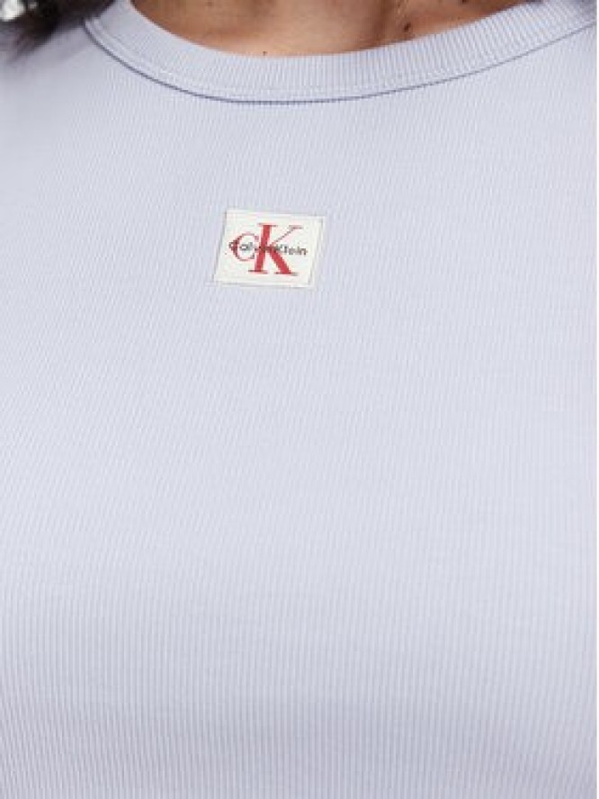Calvin Klein Jeans Top LV047C201G Niebieski jasny Slim Fit