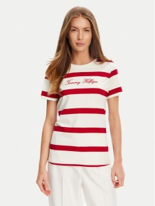 Tommy Hilfiger T-Shirt Script WW0WW45746 Écru Regular Fit