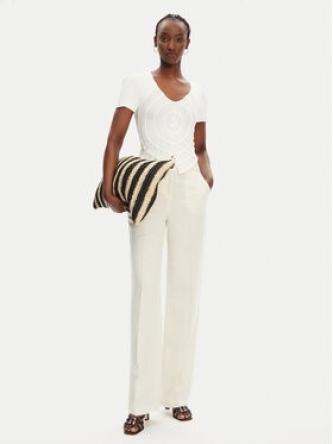 PINKO Sweter Falterona Maglia 104625 A2E6 Biały Regular Fit