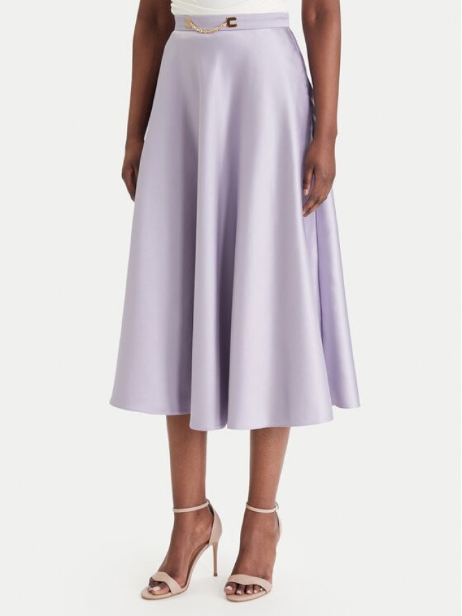 Elisabetta Franchi Spódnica midi GO-156-61E2-V320 Fioletowy Regular Fit