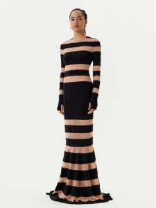 NORMA KAMALI Sukienka wieczorowa KK3243PM808239 Czarny Slim Fit