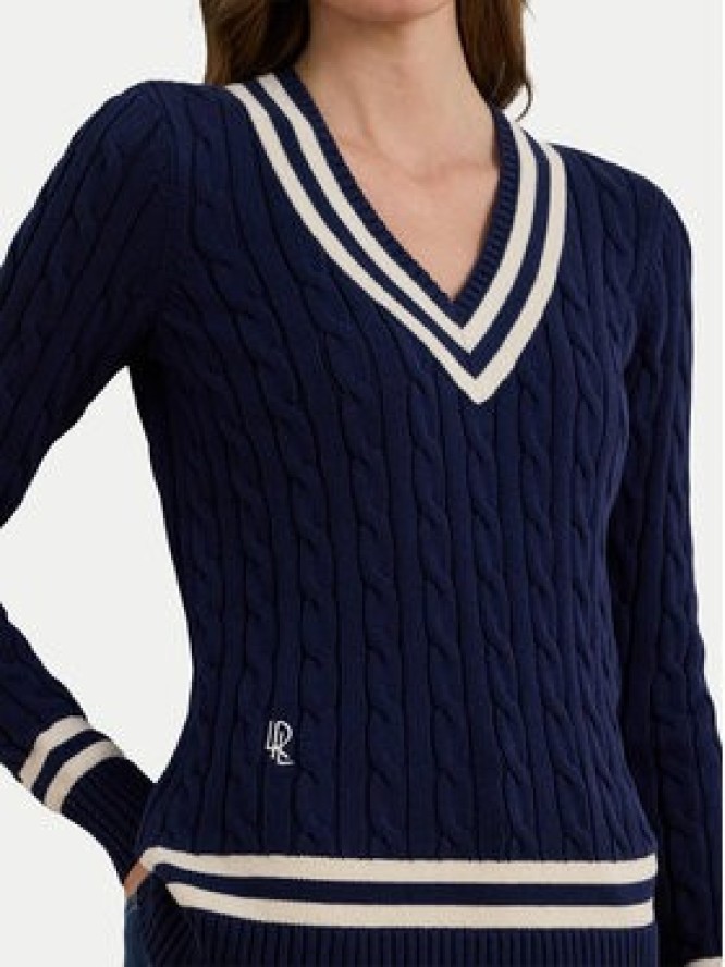 LAUREN RALPH LAUREN Sweter 200B22020002 Granatowy Relaxed Fit