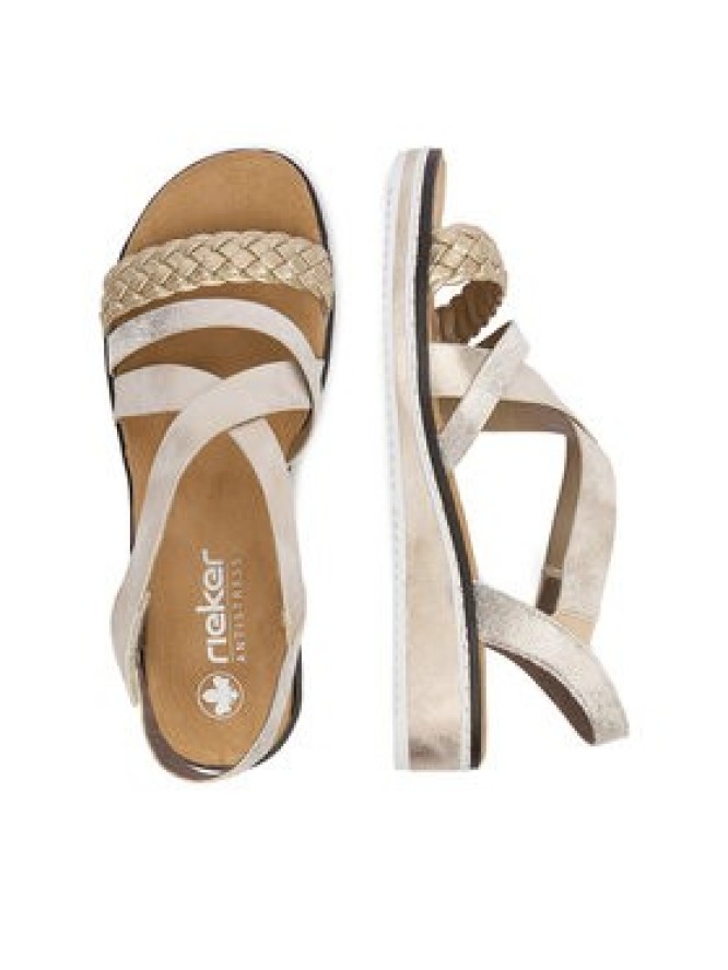 Rieker Sandały CEO-V3663-90 Złoty