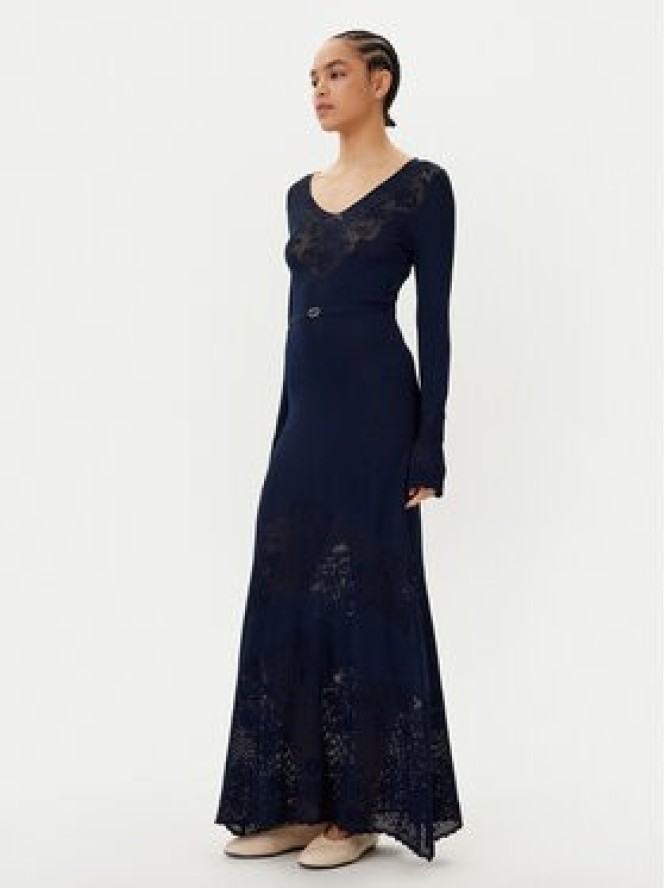 TWINSET Sukienka dzianinowa 251TP3240 Granatowy Slim Fit