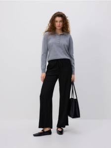 Strukturalne spodnie - czarny