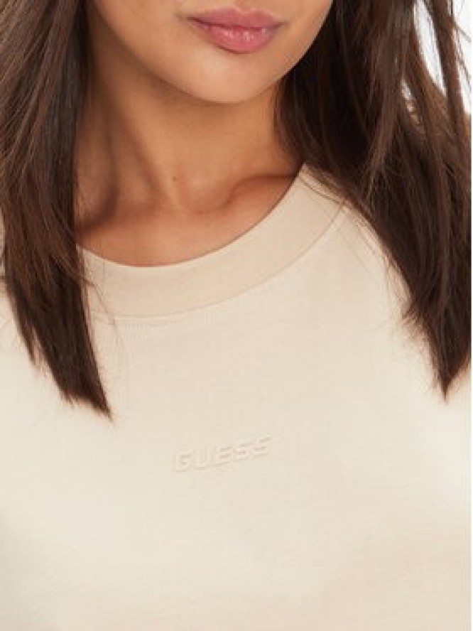 Guess T-Shirt V3RI08 I3Z14 Beżowy Regular Fit