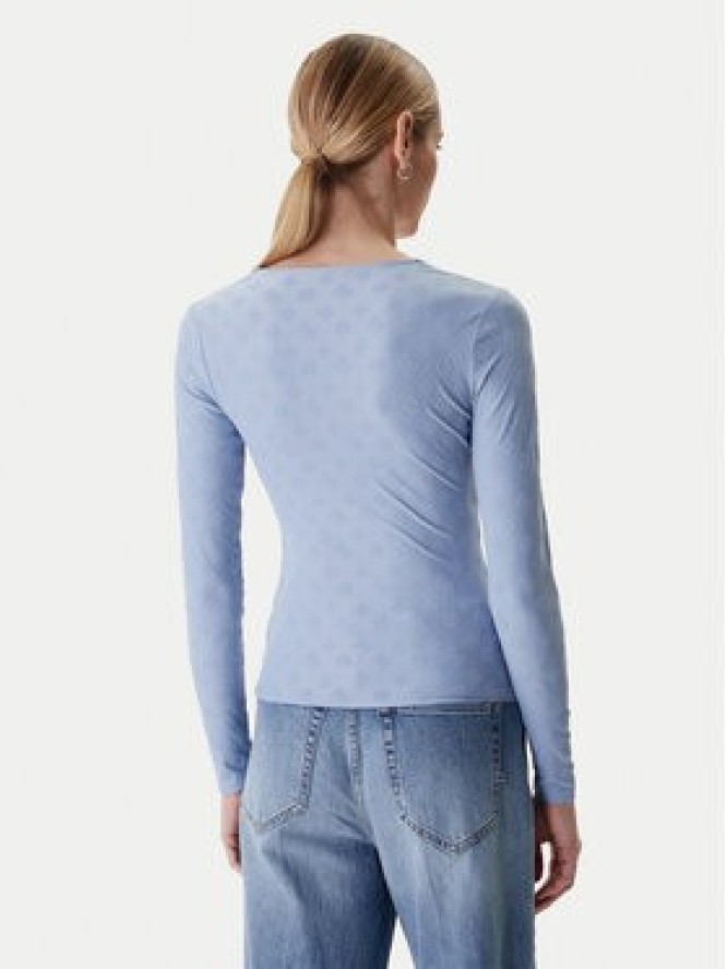 Guess Bluzka W6RP45 KA660 Niebieski Regular Fit