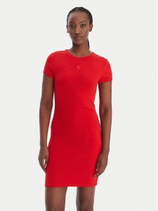 Calvin Klein Jeans Sukienka codzienna LV047B266G Czerwony Slim Fit