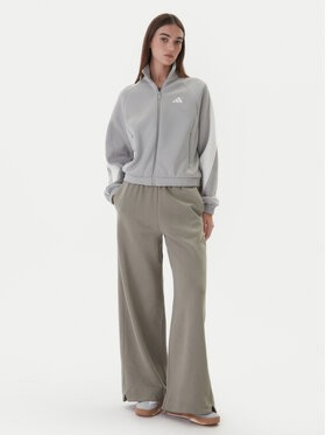 adidas Spodnie dresowe ALL SZN Fleece JY5014 Beżowy Wide Leg