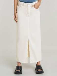 G-Star Spódnica dżinsowa w kolorze białym rozmiar: W28