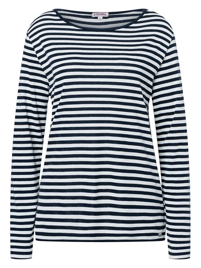 Timezone Koszulka w kolorze biało-granatowym rozmiar: XL