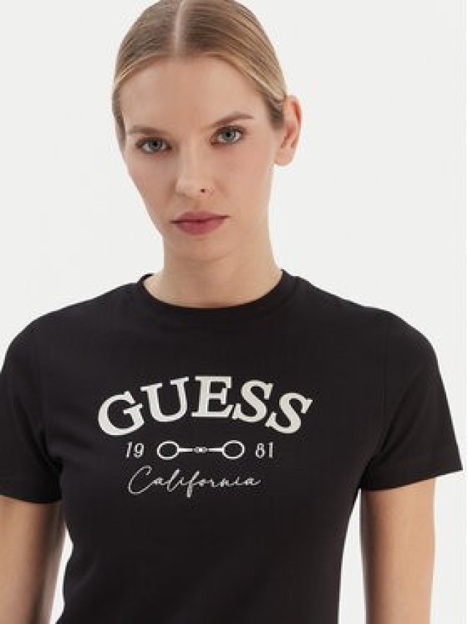 Guess T-Shirt V6RI02 J1314 Czarny Regular Fit