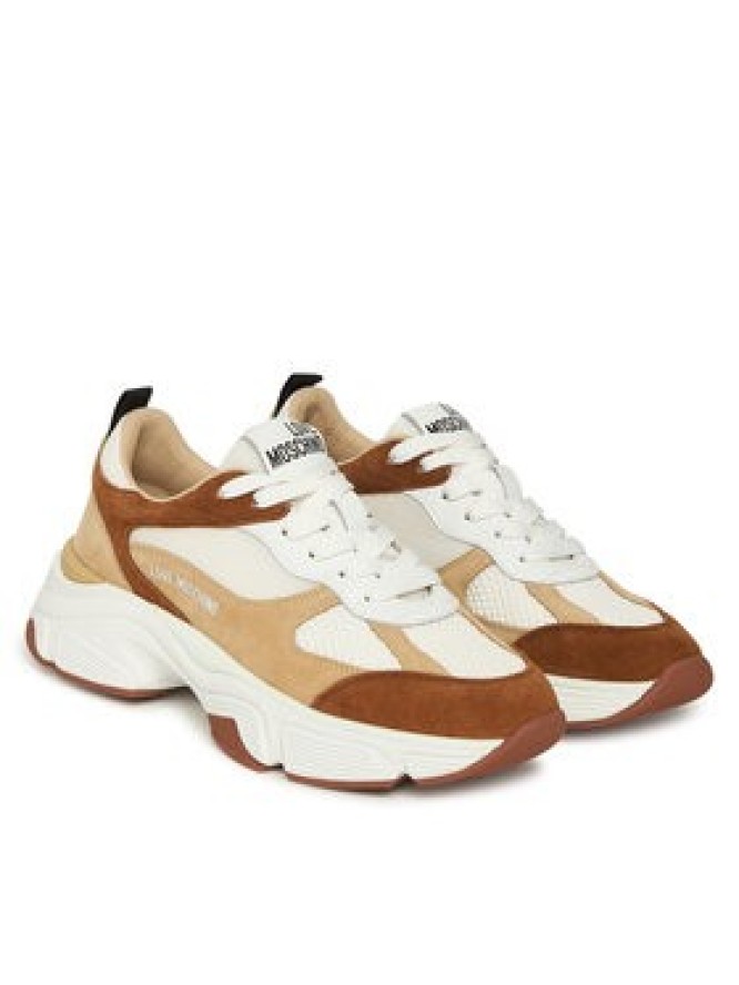 LOVE MOSCHINO Sneakersy JA15246G0NIQF10B Beżowy