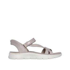 Sandały SKECHERS SLIP-INS GO WALK FLEX Brązowy