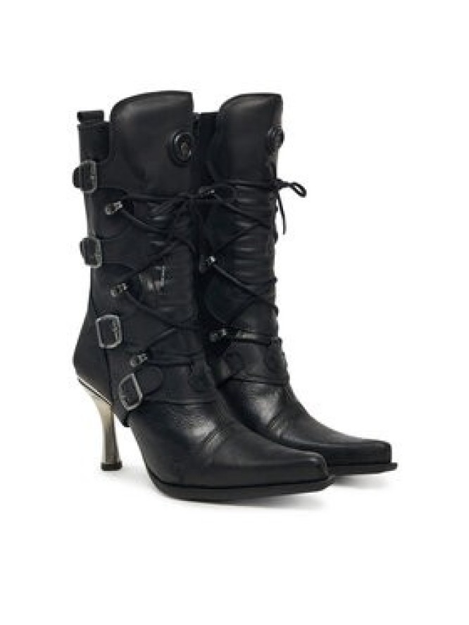 NEW ROCK Botki M-9373-S2 Czarny