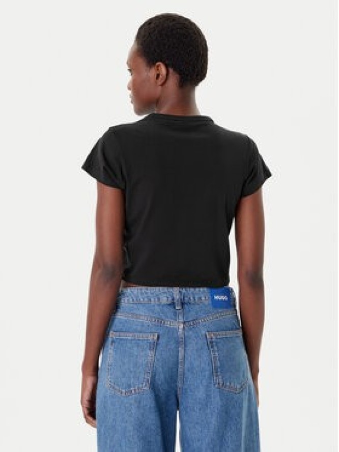 HUGO T-Shirt Rhinestone 50551404 Czarny Slim Fit