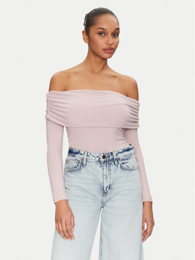 ONLY Bluzka Glamour 15339759 Różowy Slim Fit