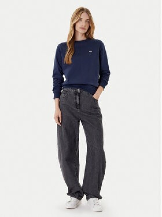 Tommy Jeans Bluza Fleece DW0DW09227 Granatowy Regular Fit