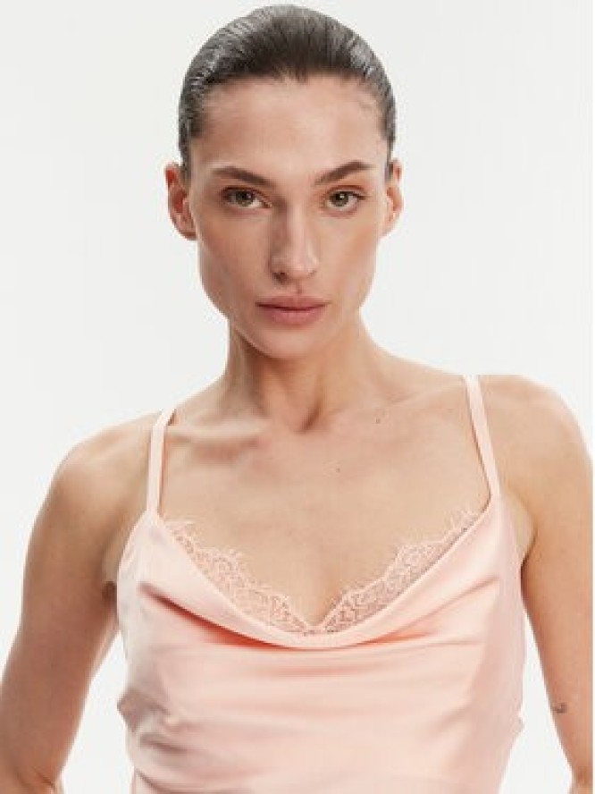 Guess Sukienka wieczorowa W5GT10 WF1T2 Koralowy Slim Fit