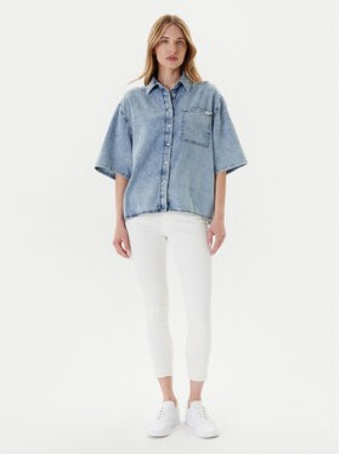 Mustang Koszula jeansowa Ella 1016568 Niebieski Oversize