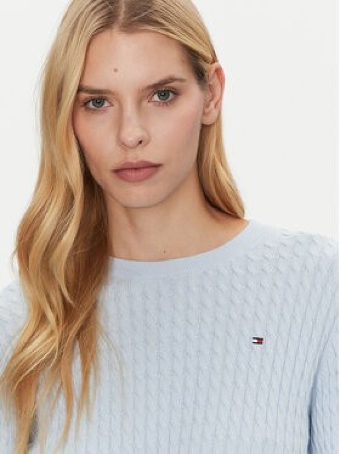 Tommy Hilfiger Sweter WW0WW44993 Błękitny Regular Fit
