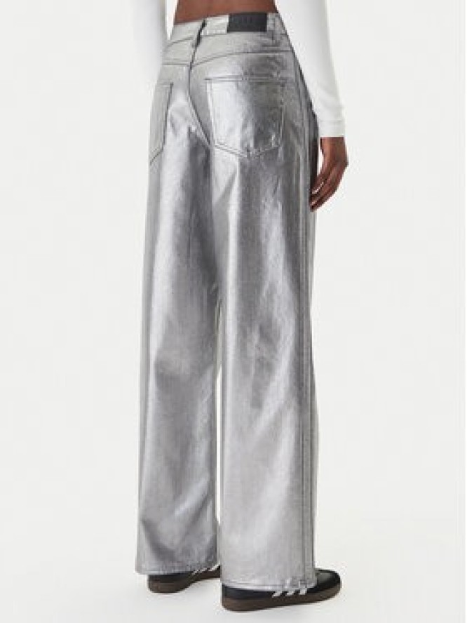 adidas Jeansy Firebird KD2922 Srebrny Loose Fit