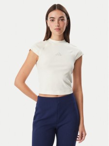 adidas T-Shirt Adidas Kit Small Logo Rib KT0289 Biały Slim Fit