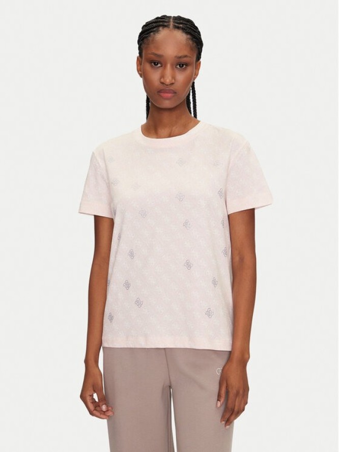 Guess T-Shirt V5GI16 I3Z14 Różowy Regular Fit