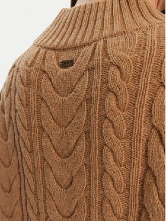 Barbour Sukienka dzianinowa Belford LDR0946BE31 Brązowy Regular Fit