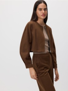 Marynarka z domieszką wiskozy - brązowy