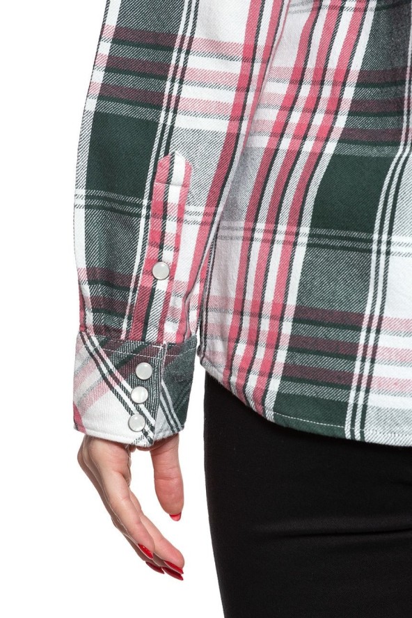 KOSZULA WRANGLER BOYFRIEND WESTERN PINE W5Q1LKG01 112130286