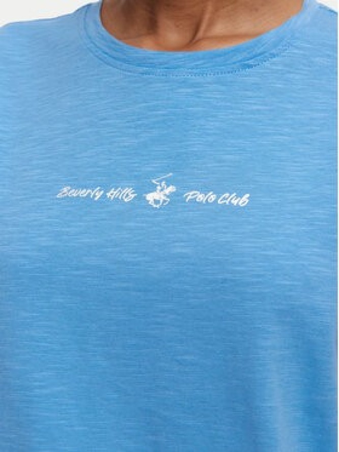 Beverly Hills Polo Club T-Shirt P-SS26W-TS6510 Niebieski jasny Regular Fit