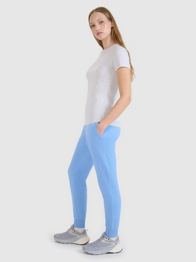 4F Spodnie dresowe joggery damskie - niebieskie XS