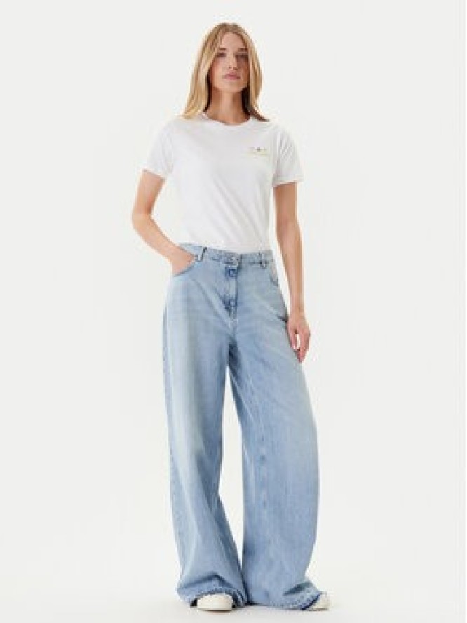 Converse T-Shirt Sea 10027759-A01 Biały Regular Fit