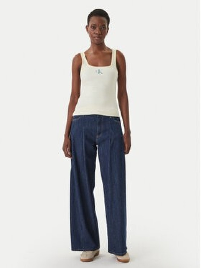 Calvin Klein Jeans Top LV047F832G Żółty Slim Fit