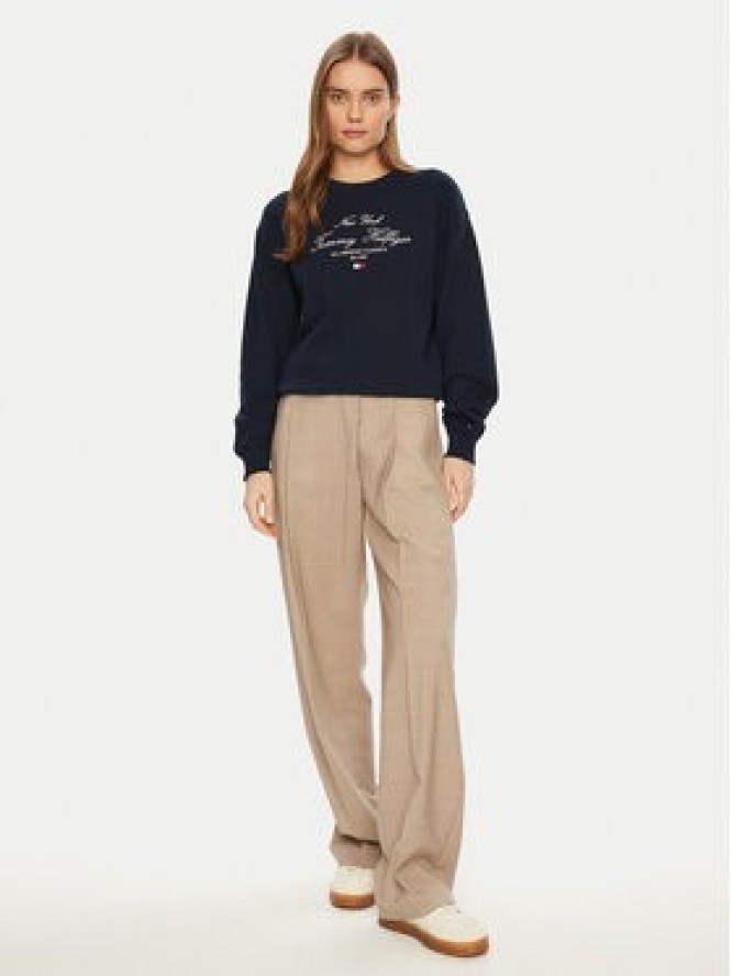Tommy Hilfiger Bluza Modern Script WW0WW43844 Granatowy Regular Fit