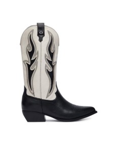 Guess Botki FLTLRG LEA11 Czarny