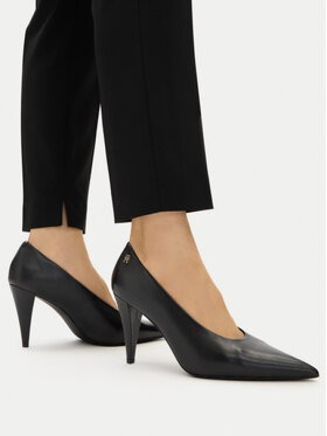 Tommy Hilfiger Czółenka Th Smooth Leather Pump FW0FW08960 Czarny