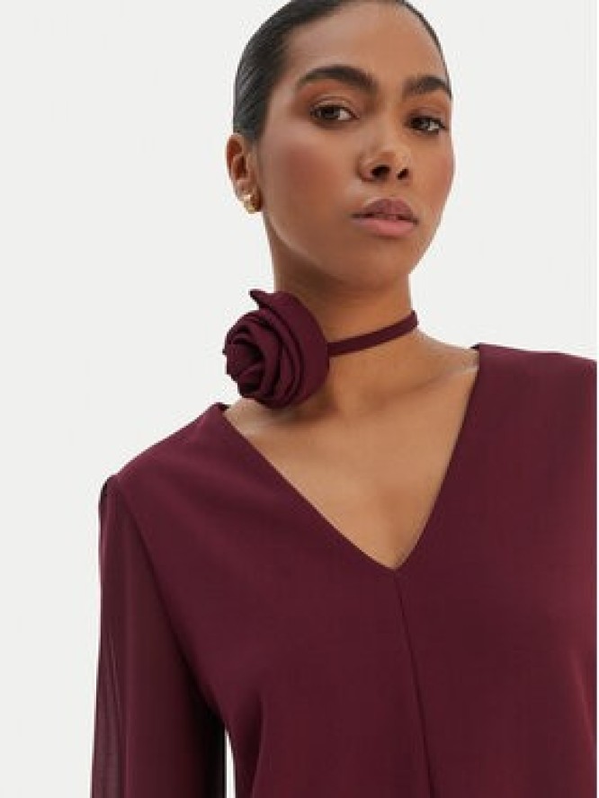 Rinascimento Sukienka koktajlowa CFC0126757003 Bordowy Regular Fit