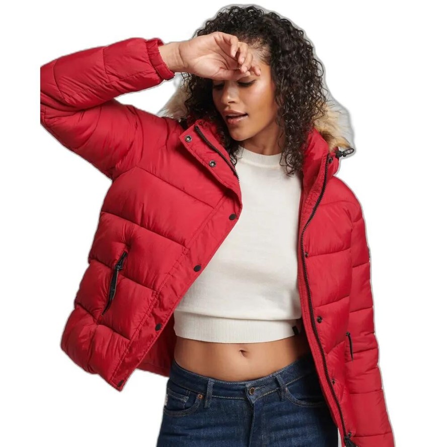 Damska krótka kurtka z kapturem Superdry